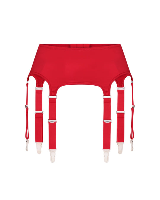 Satin red belt