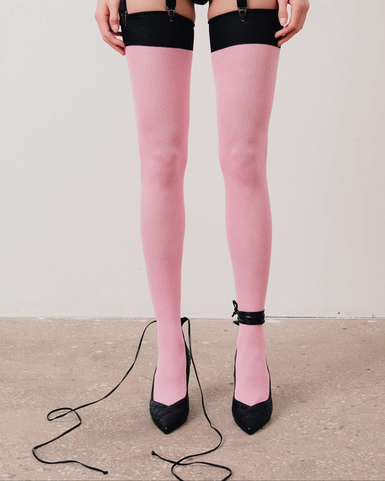 Fishnet Bubble Gum Black Stockings