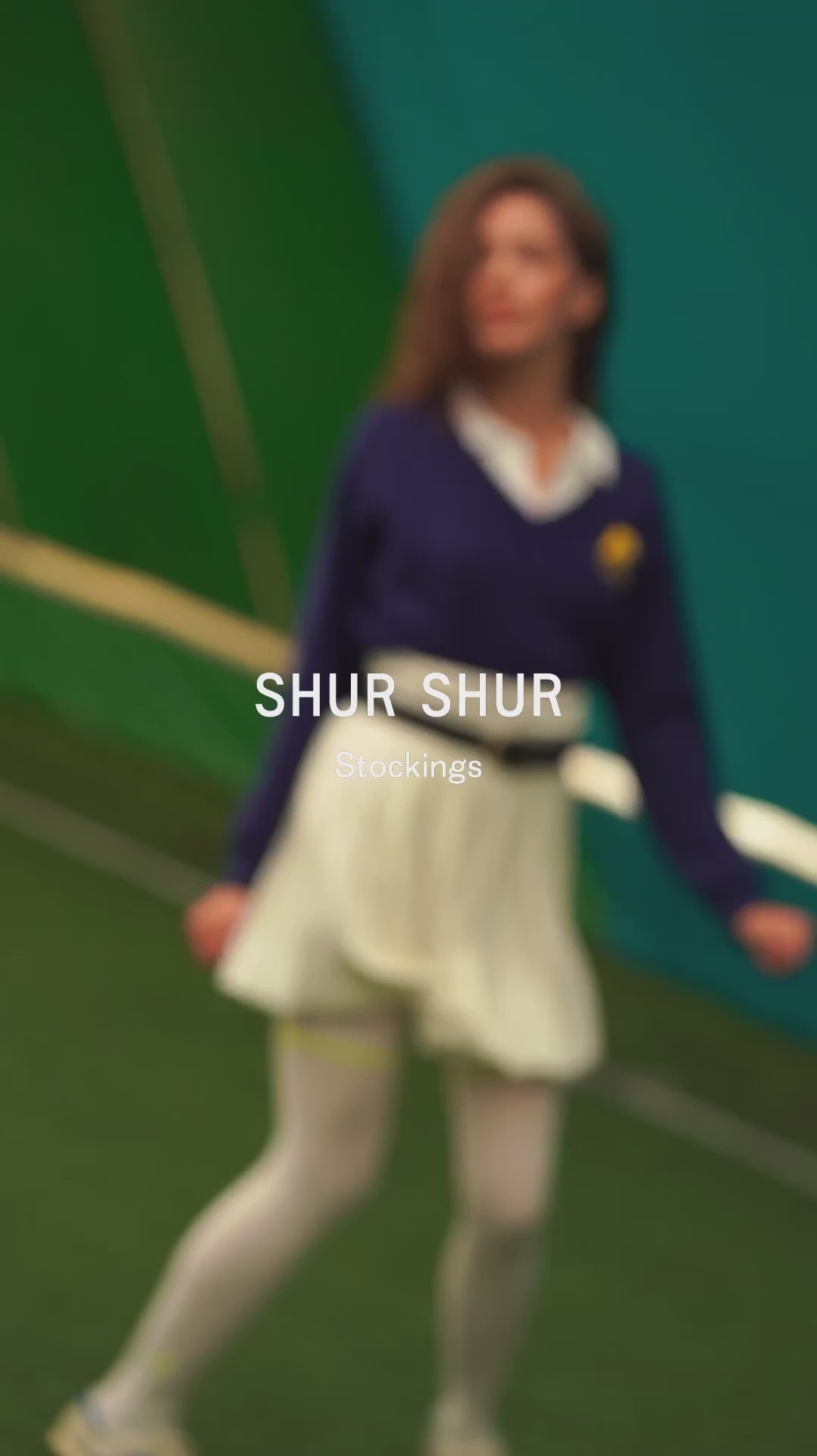 Rib White Acid stockings