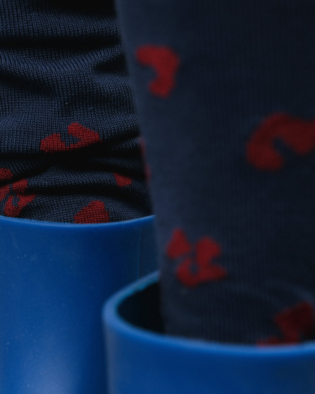 High knee socks Shur Shur Blue Cherry